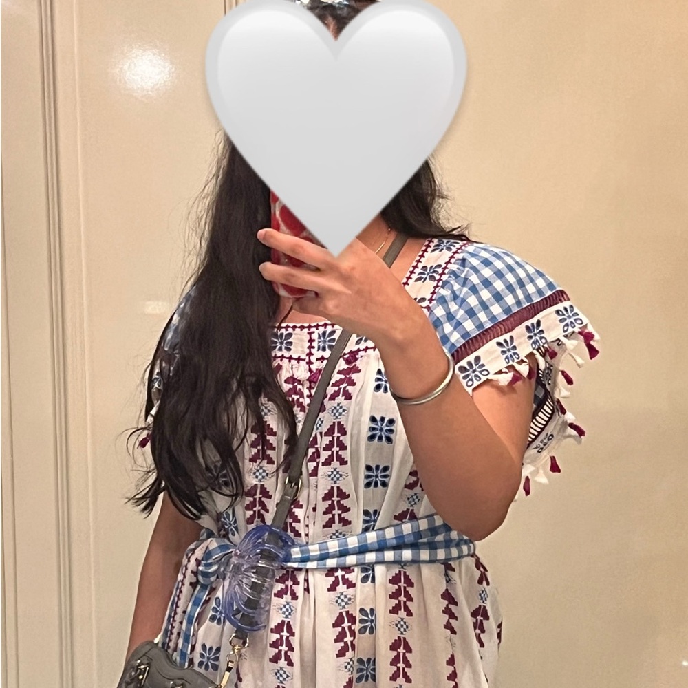 Dodo Bar Or Blue and White Midi Dress